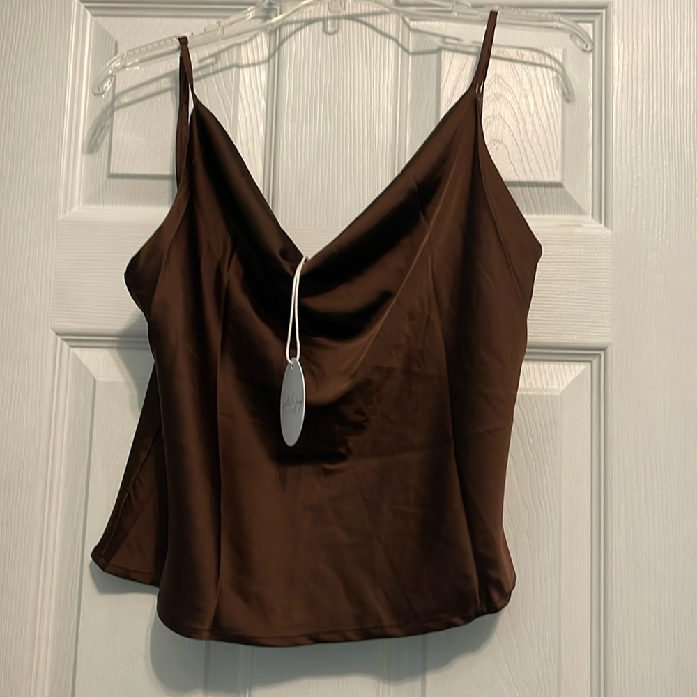 Petal and Pup Brown Cowl Neck Top, Size 6, NWT